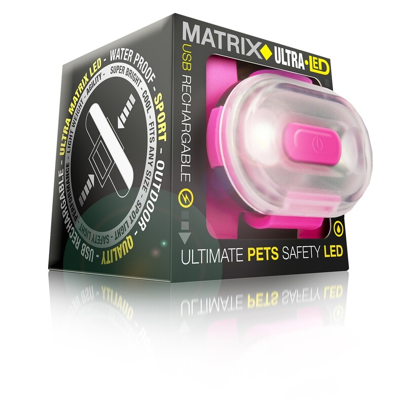 Sicherheitslicht LED aufladbar mit USB pink