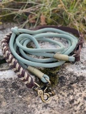 Leine &quot;Foggy green, Steppenwolf und brown&quot;