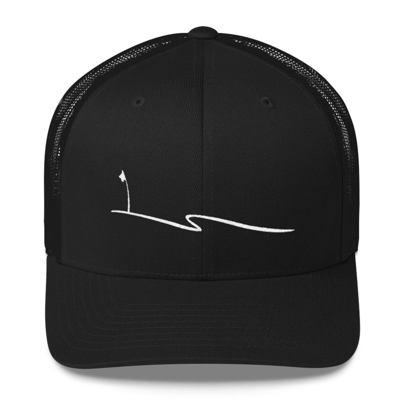 JKD Swoosh - Trucker Hat (White on Black)