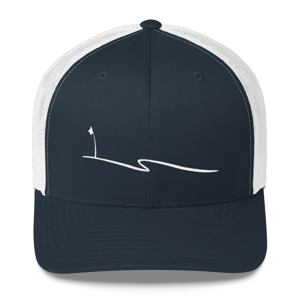 JKD Swoosh - Trucker Hat (White / Navy)