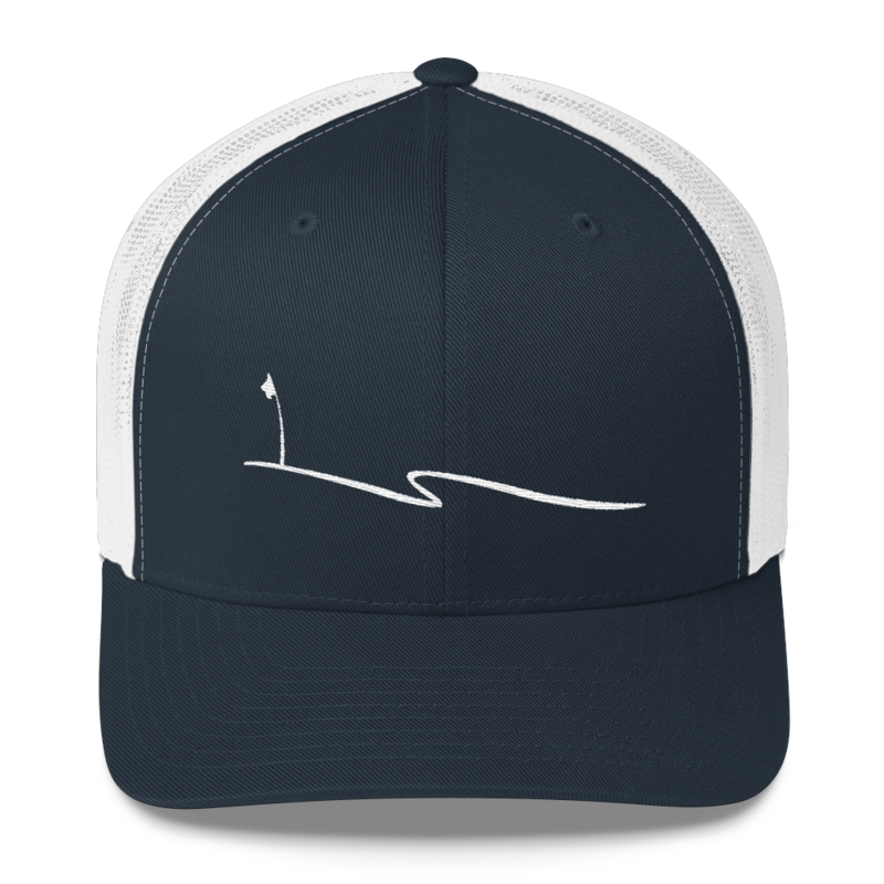 JKD Swoosh - Trucker Hat (White / Navy)