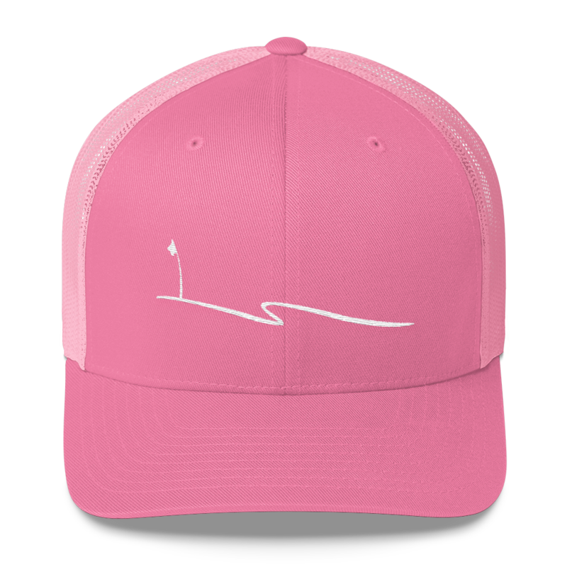 JKD Swoosh - Trucker Hat (White on Pink)