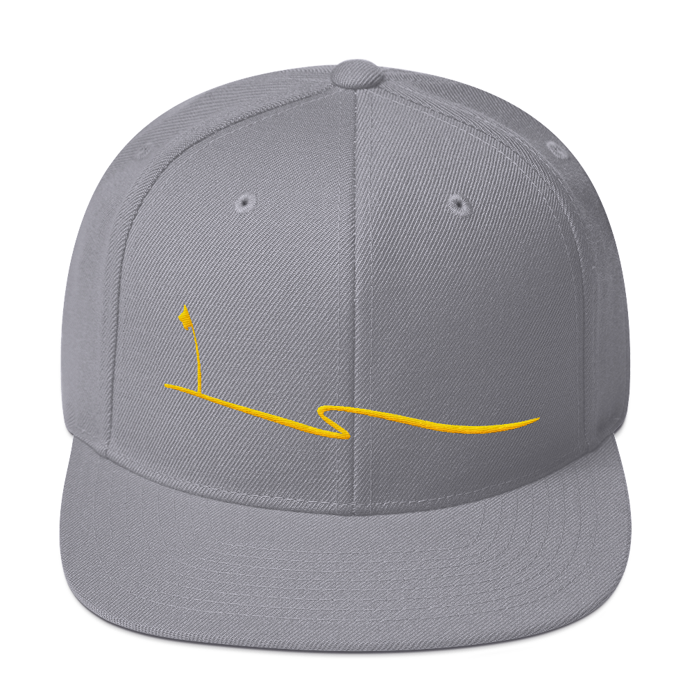 JKD Swoosh Snapback Hat (Gold on Silver)