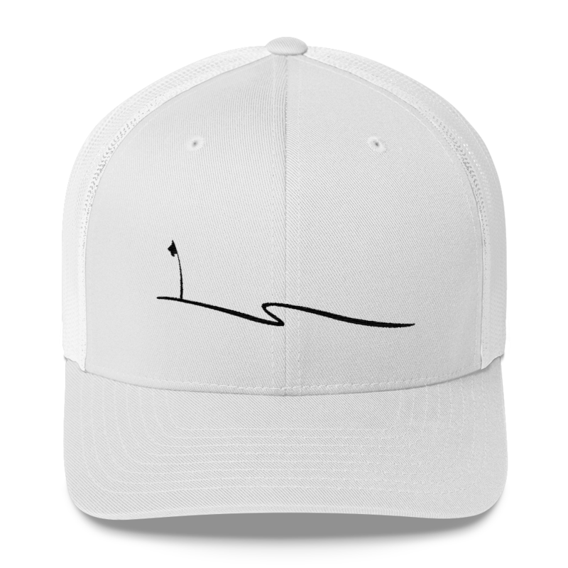 JKD Swoosh - Trucker Hat (Black on White)