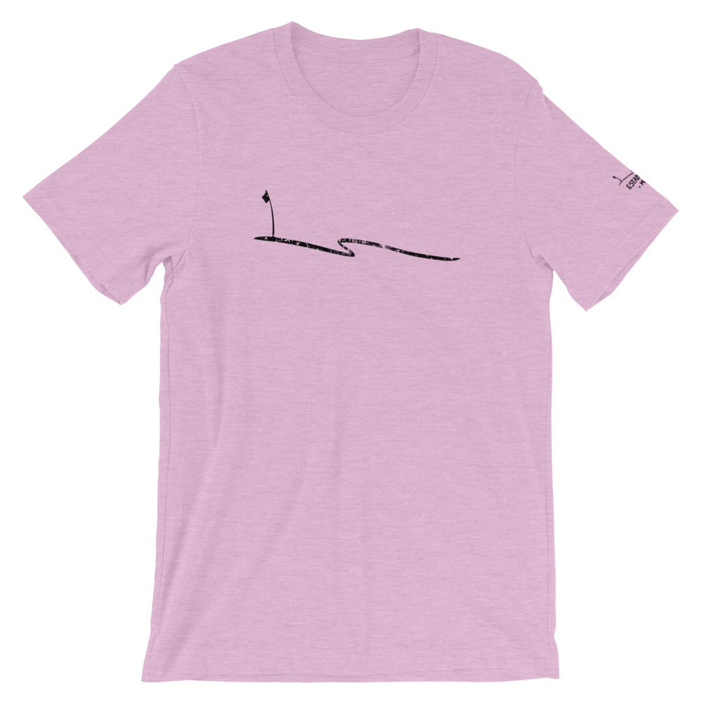 JKD Swoosh Grunge - Unisex T-shirt (Black on Heather Prism Lilac), Size: S