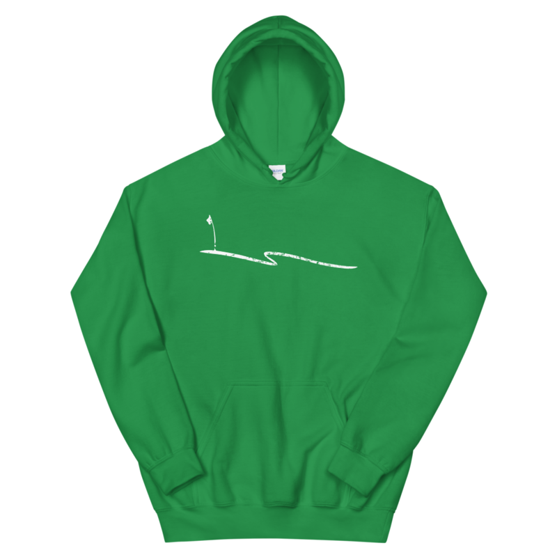JKD Swoosh Grunge - Unisex Hoodie (White on Green)