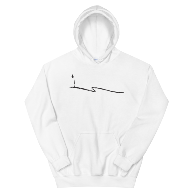JKD Swoosh Grunge - Unisex Hoodie (Black on White)