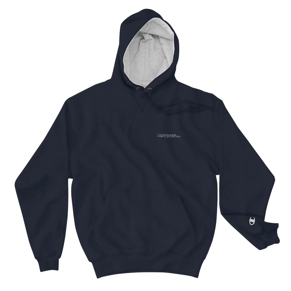 JKD Logo - MEN'S Champion Hoodie (White on Navy) JKD Logo - MEN'S Champion Hoodie (White on Navy)