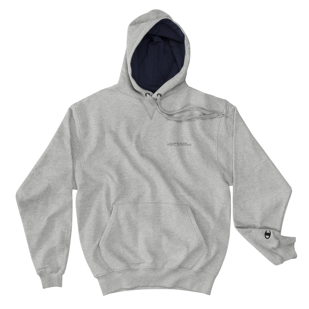 JKD Logo - MEN'S Champion Hoodie (Navy on Gray) JKD Logo - MEN'S Champion Hoodie (Navy on Gray)