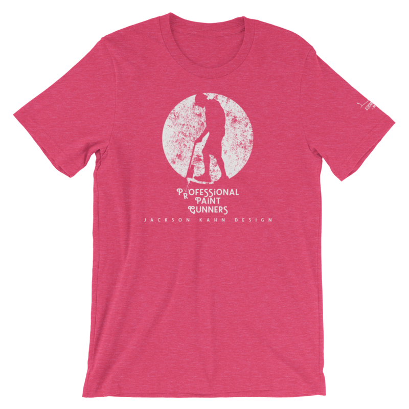 Professional Paint Gunners Grunge - Unisex T-Shirt (White on Heather Raspberry)