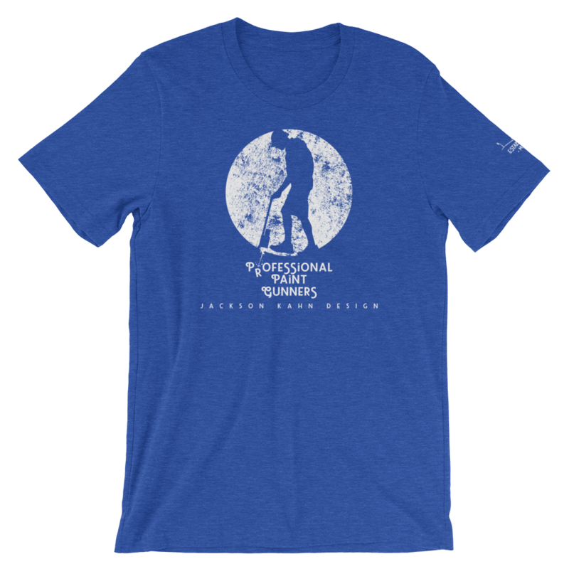 Professional Paint Gunners Grunge - Unisex T-Shirt (White on Heather Blue)
