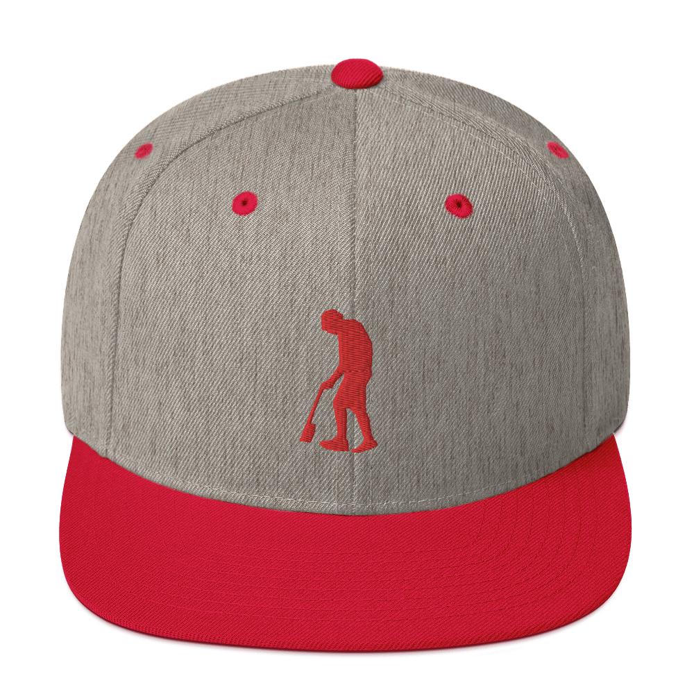 Paint Gunners Snapback Hat (Heather Gray / Red)