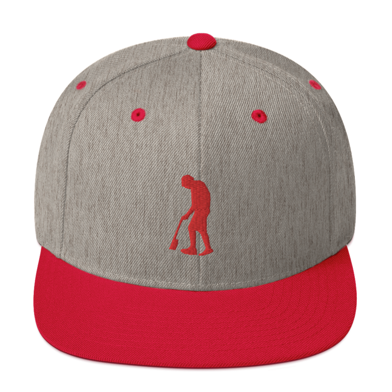 Paint Gunners Snapback Hat (Heather Gray / Red)