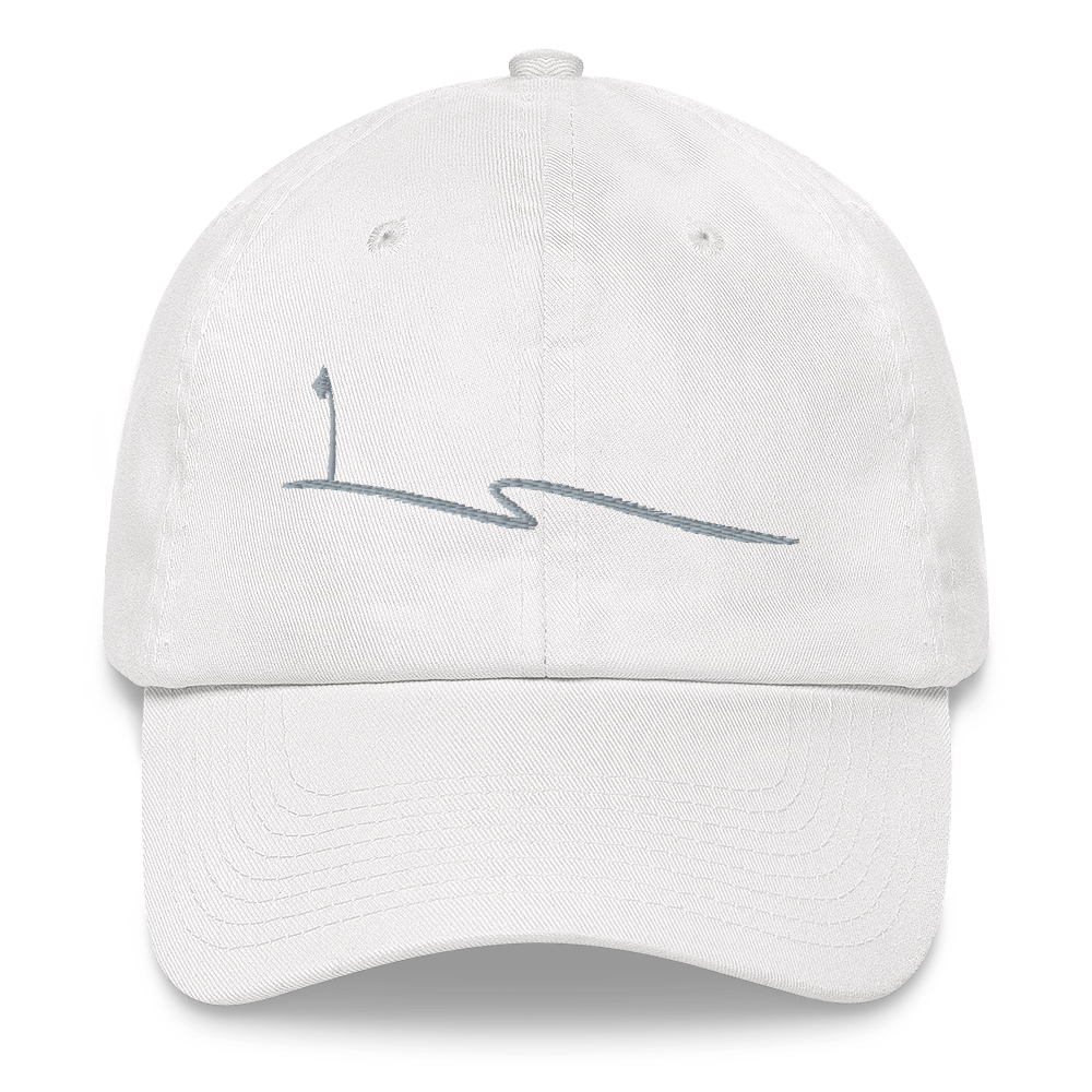 JKD Swoosh - Unstructured Hat (Gray on White)