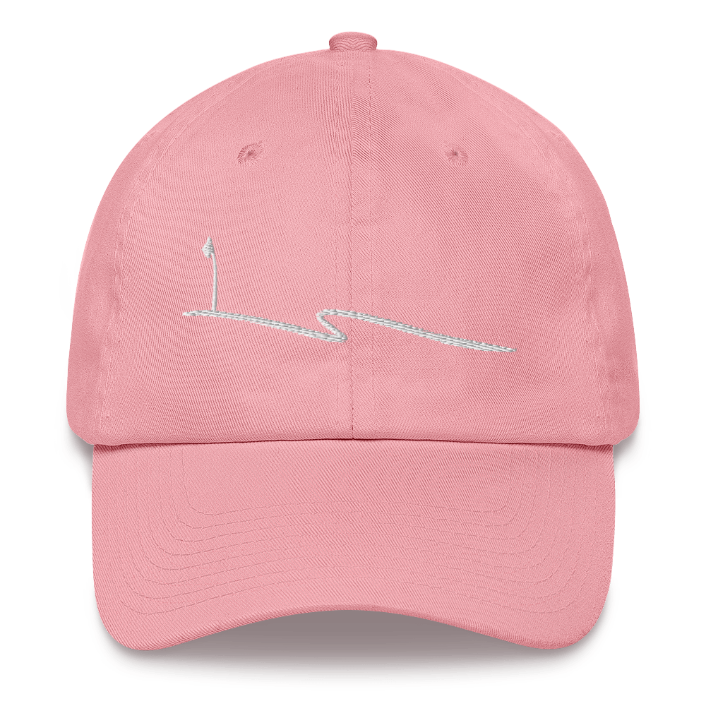 JKD Swoosh - Unstructured Hat (White on Pink)