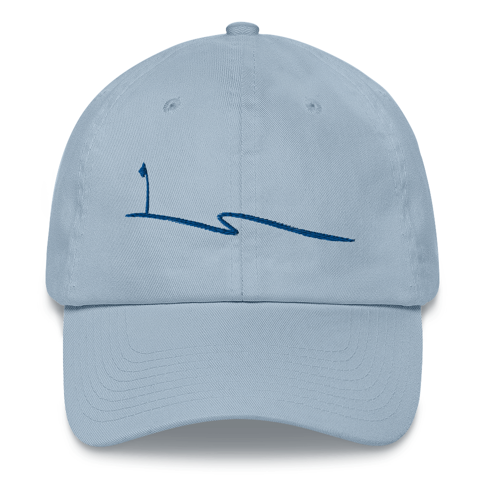 JKD Swoosh - Unstructured Hat (Blue on Light Blue)