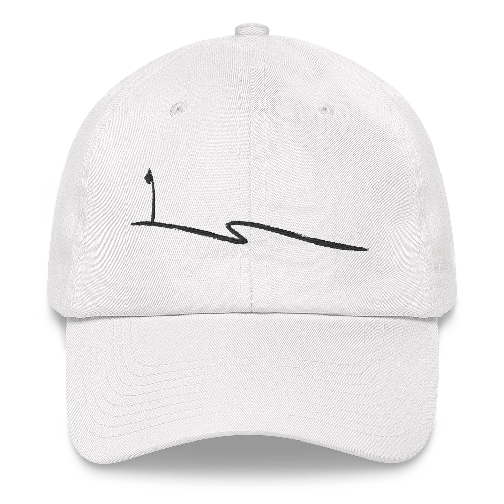 JKD Swoosh - Unstructured Hat (Black on White)