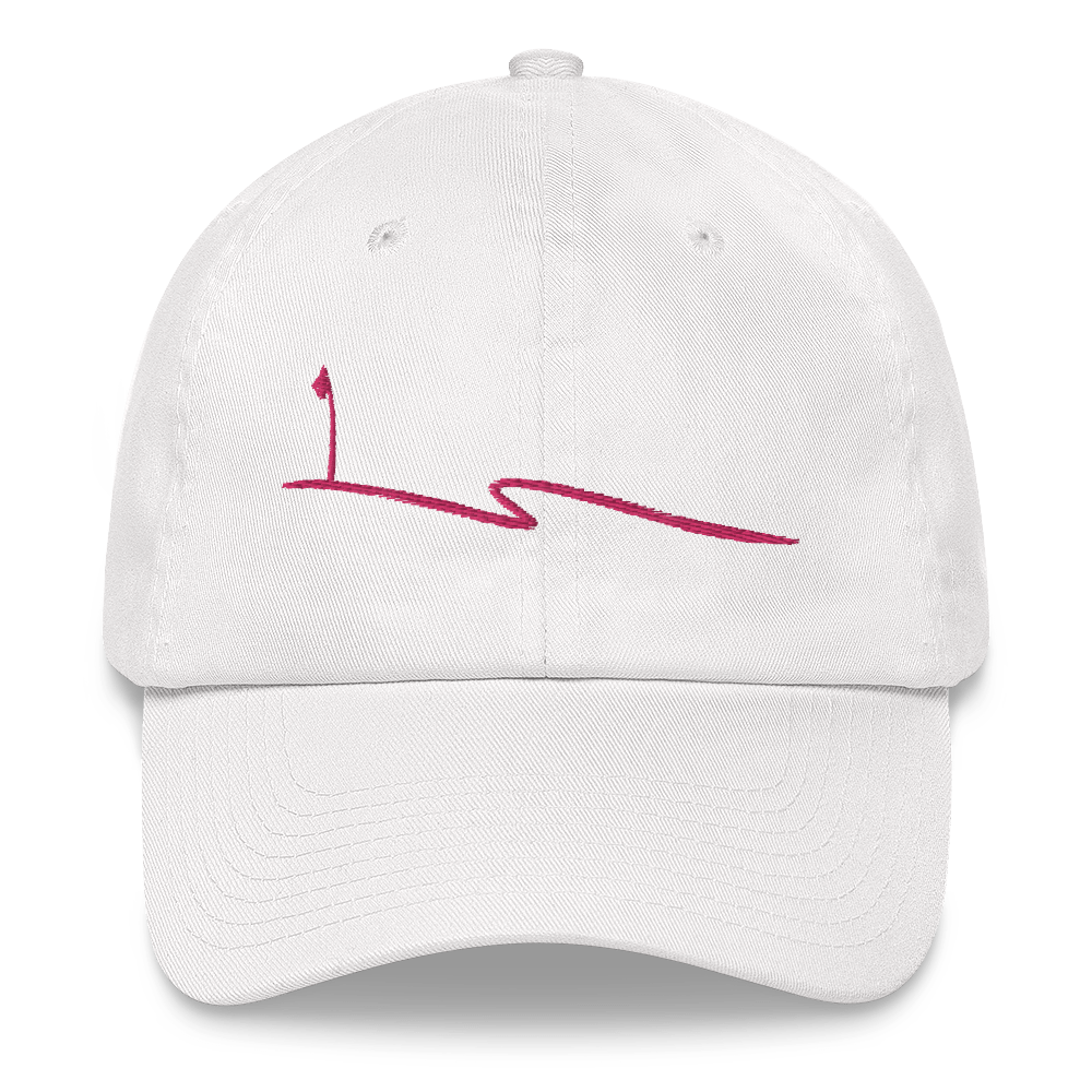 JKD Swoosh - Unstructured Hat (Pink on White)