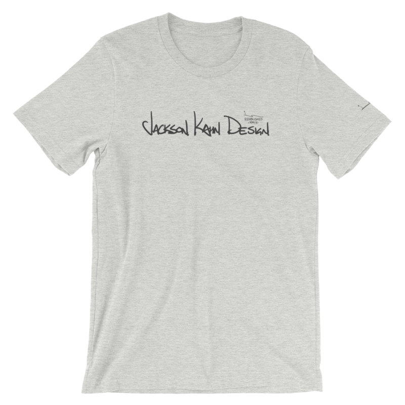 JKD Handwritten - Unisex T-Shirt (Gray on Athletic Heather)