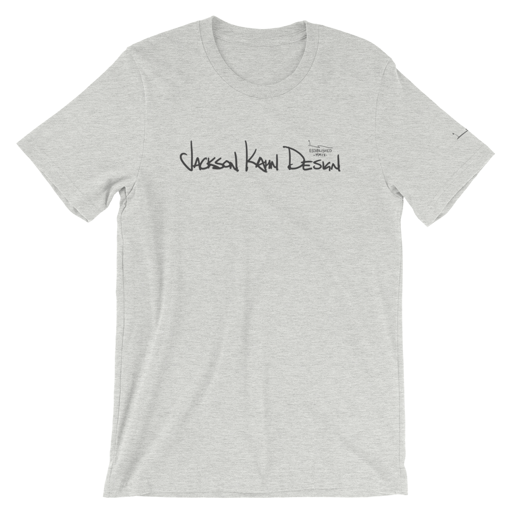 JKD Handwritten - Unisex T-Shirt (Gray on Athletic Heather), Size: S