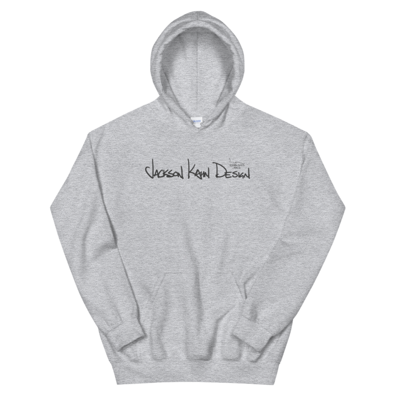 JKD Handwritten - Unisex Hoodie (Gray on Gray)