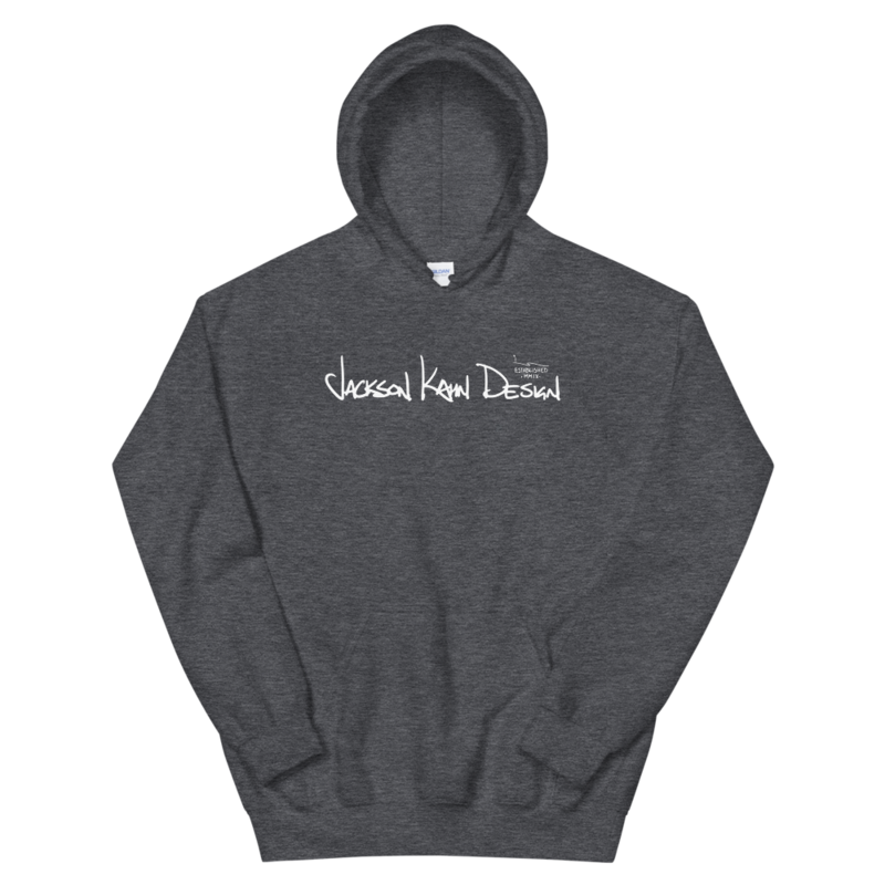 JKD Handwritten - Unisex Hoodie (White on Dark Heather)