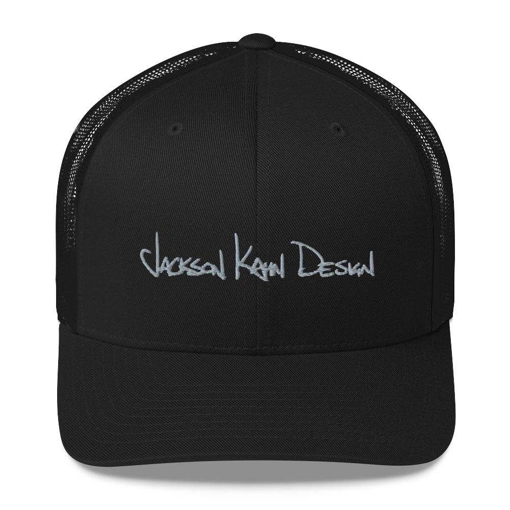 JKD Handwritten - Trucker Hat (Gray on Black)