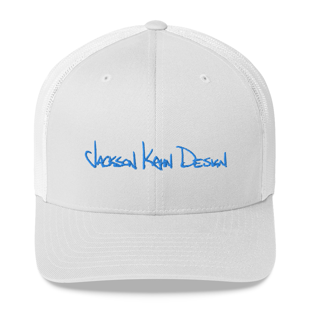 JKD Handwritten - Trucker Hat (Aqua on White)