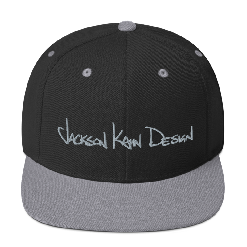 JKD Handwritten Snapback Hat (Black / Silver)