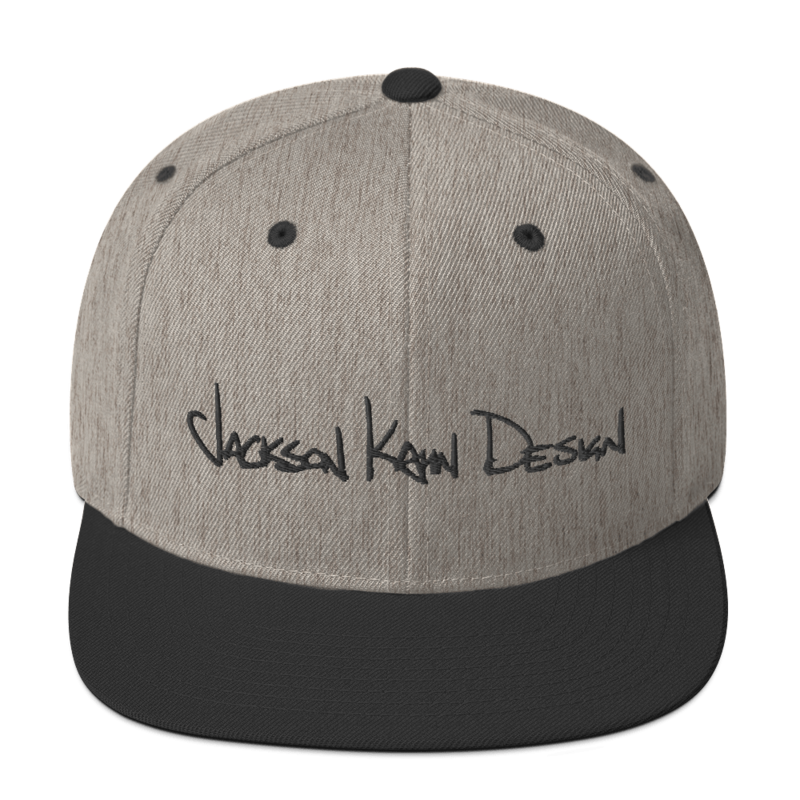 JKD Handwritten Snapback Hat (Heather Gray / Black)
