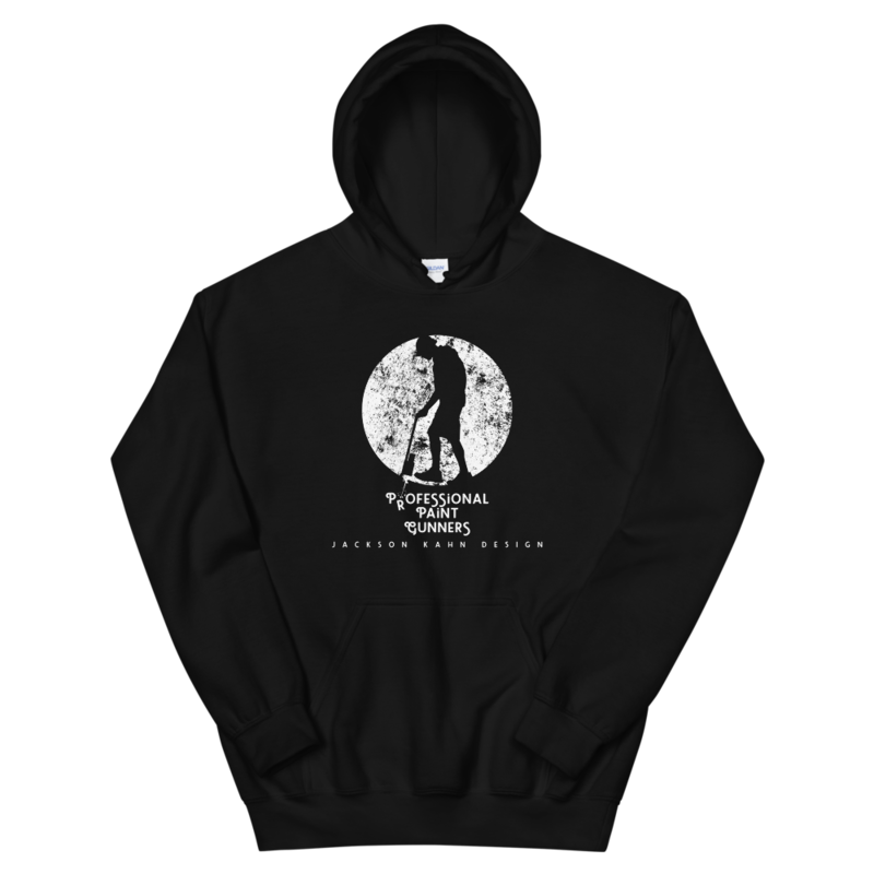 Professional Paint Gunners - Unisex Hoodie (White on Black)