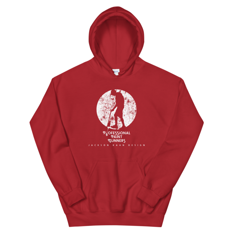 Professional Paint Gunners - Unisex Hoodie (White on Red)