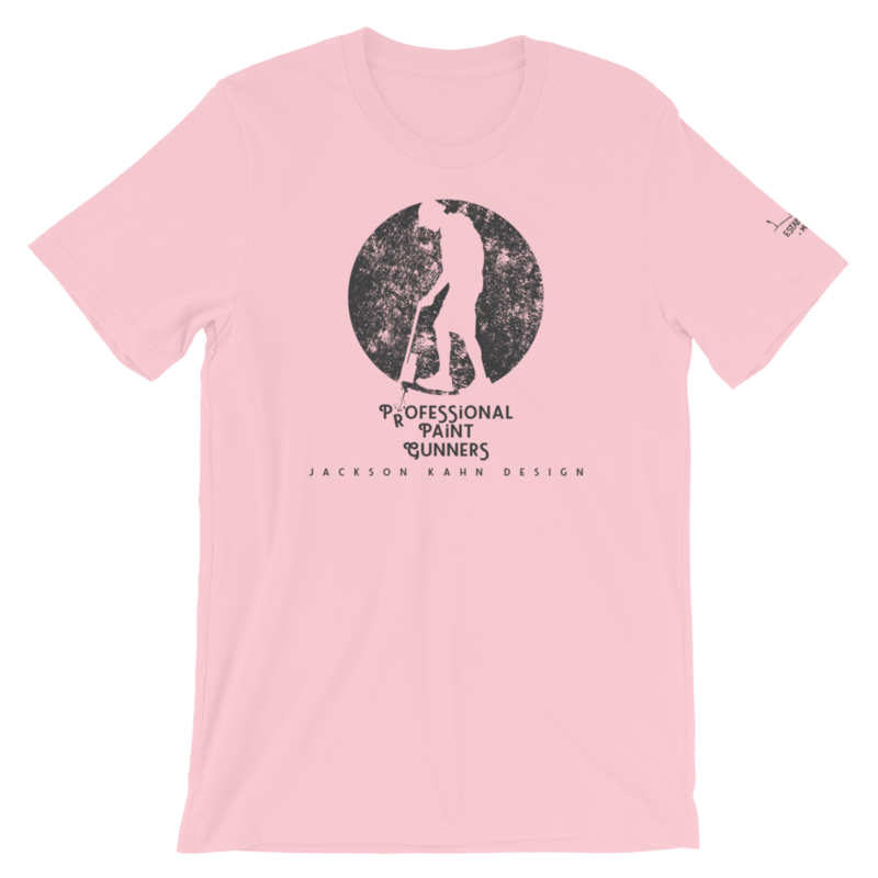 Professional Paint Gunners Grunge - Unisex T-Shirt (Gray on Pink)