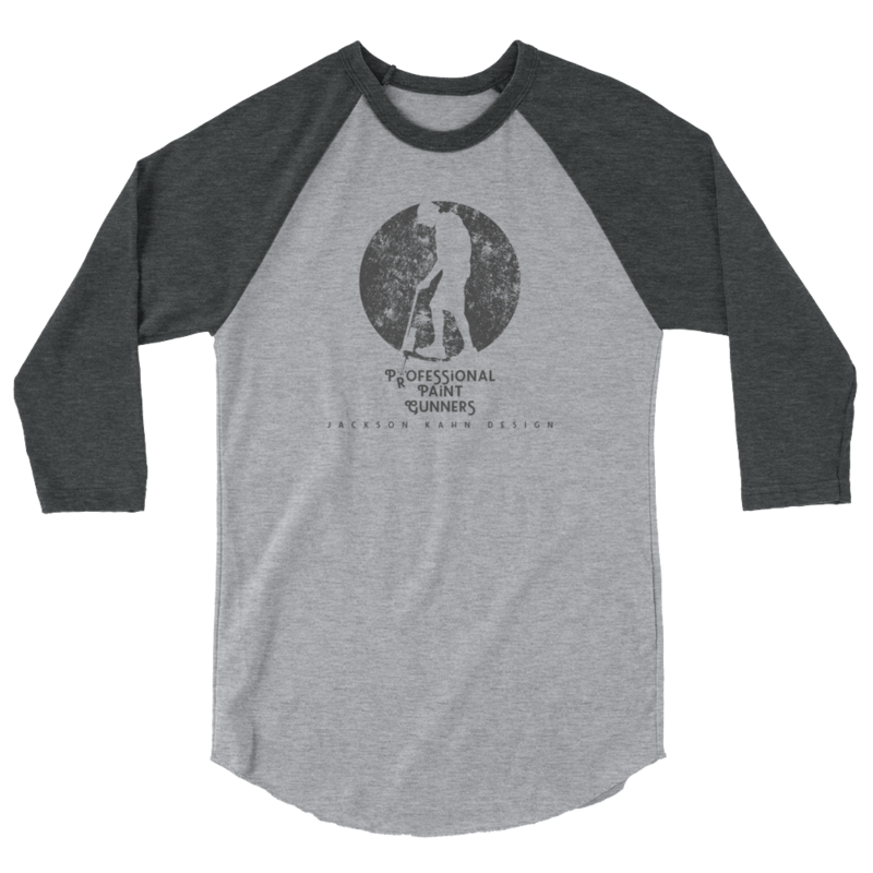 Professional Paint Gunners Grunge - 3/4 Sleeve (Gray on Gray)