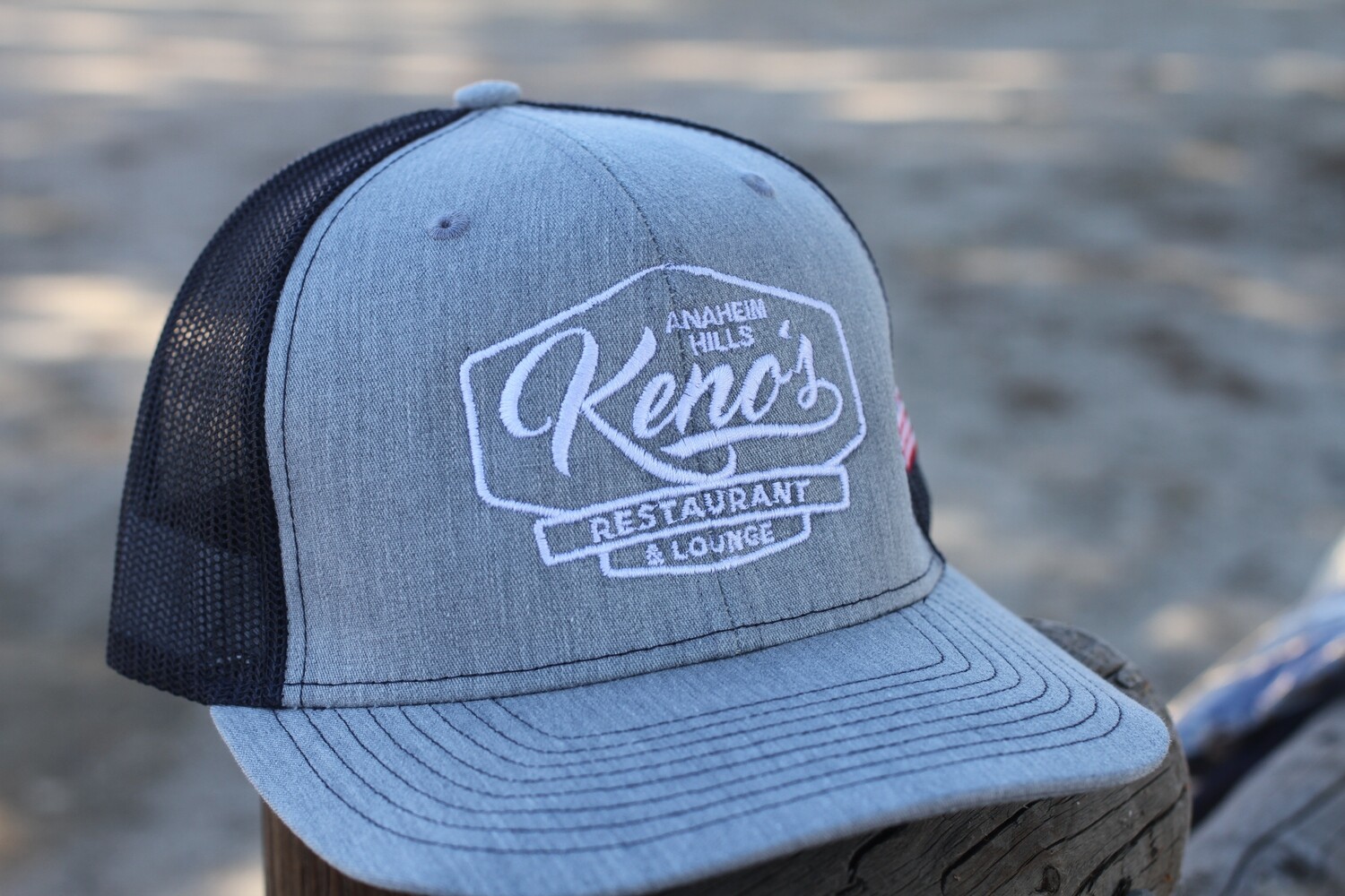 Keno&#39;s Classic Grey &amp; Black Logo Hat