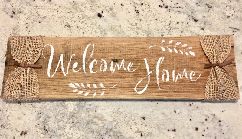 Wooden sign.