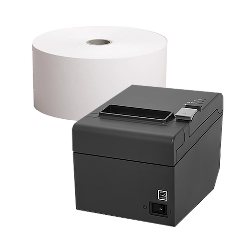 Carton De 250 - Bobines papier thermique 80x80x12 pour ticket de caisse en papier 55 grs Thermal BPA Free
