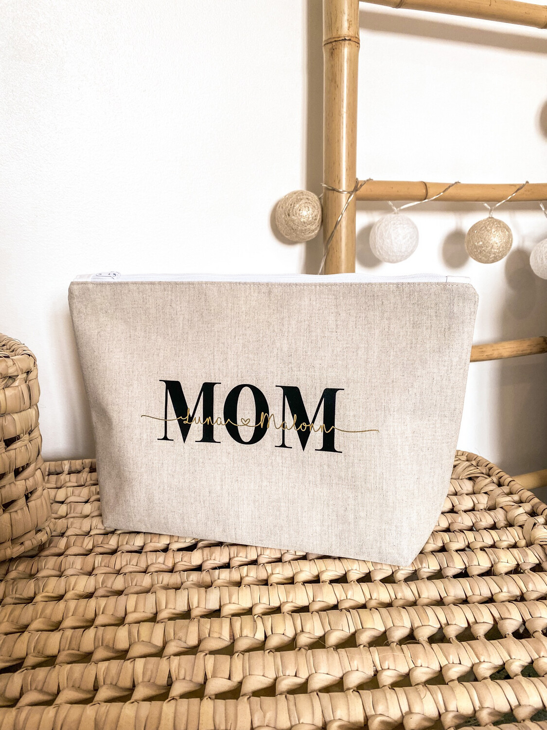 Trousse MOM - Grande trousse de toilette personnalisée
