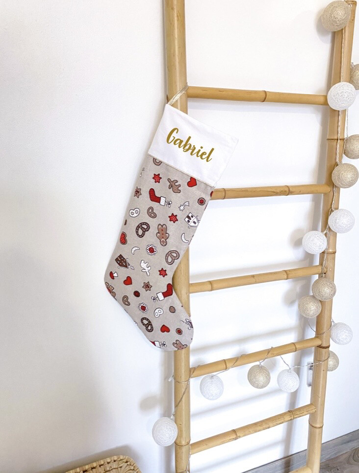 Chaussette de Noël PAIN D'EPICE