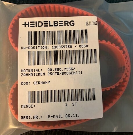 Toothed Belt GEN. III (Suprasetter Classic)
