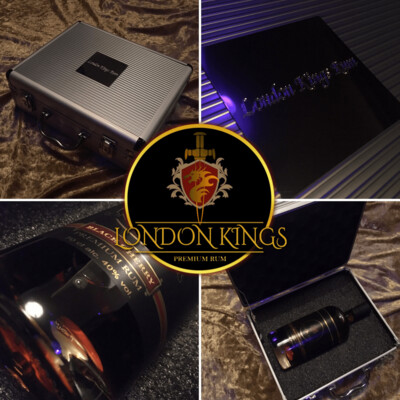 London Kings Rum, Flight Case Gift Package 70CL BLACK CHERRY & VANILLA