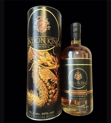 London Kings Rum, Gold Dragon Gift Package 70 CL BLACK CHERRY & VANILLA