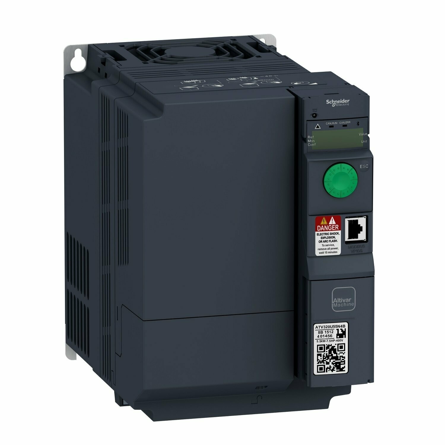 Altivar Machine - variateur - 7,5kW - 380/500V tri - book - CEM - IP21 - Schneider Electric - ATV320U75N4B - EAN : 3606480931307 - Réf. NEOSPARE® : NSPI100760 - Prix TTC :