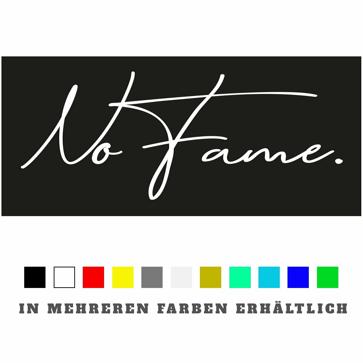 Aufkleber NoFame.  S-4