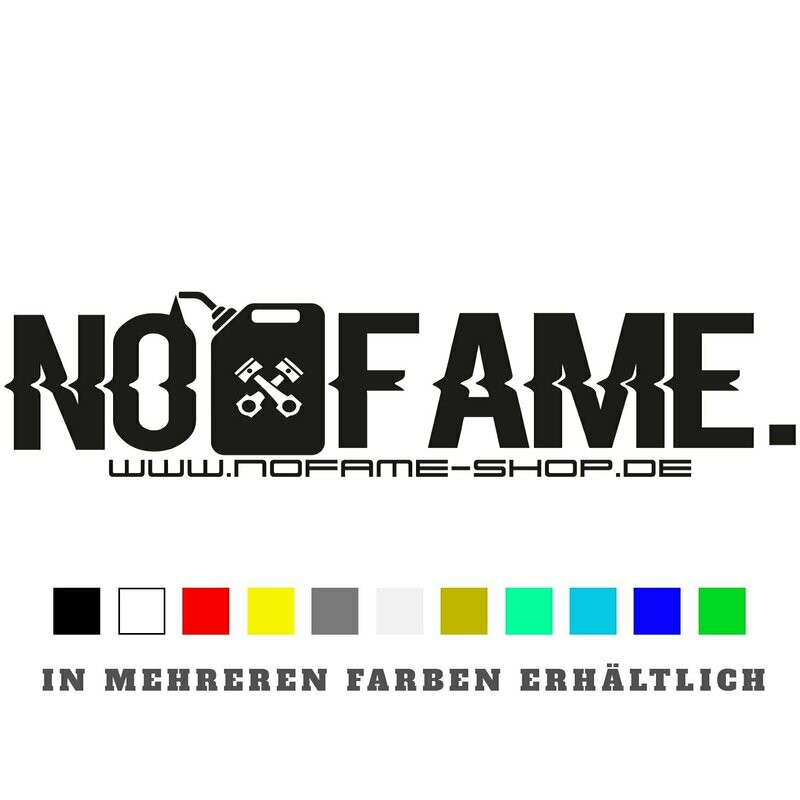 Aufkleber NoFame. Kanister  S-6
