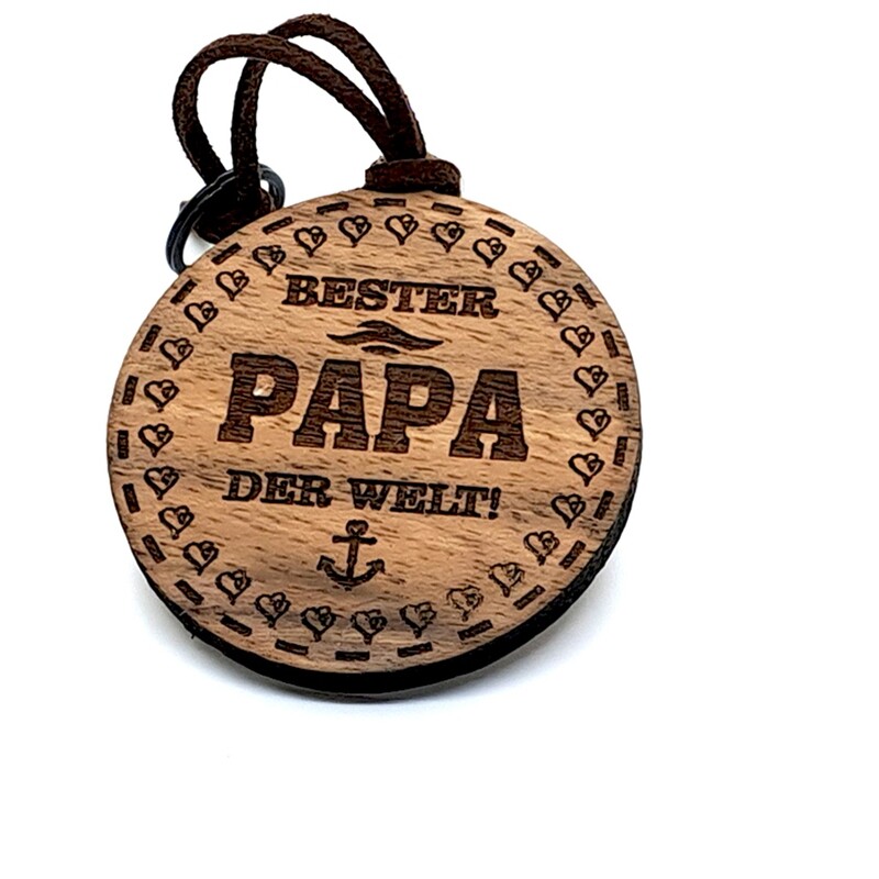Runder Schlüsselanhänger Bester Papa