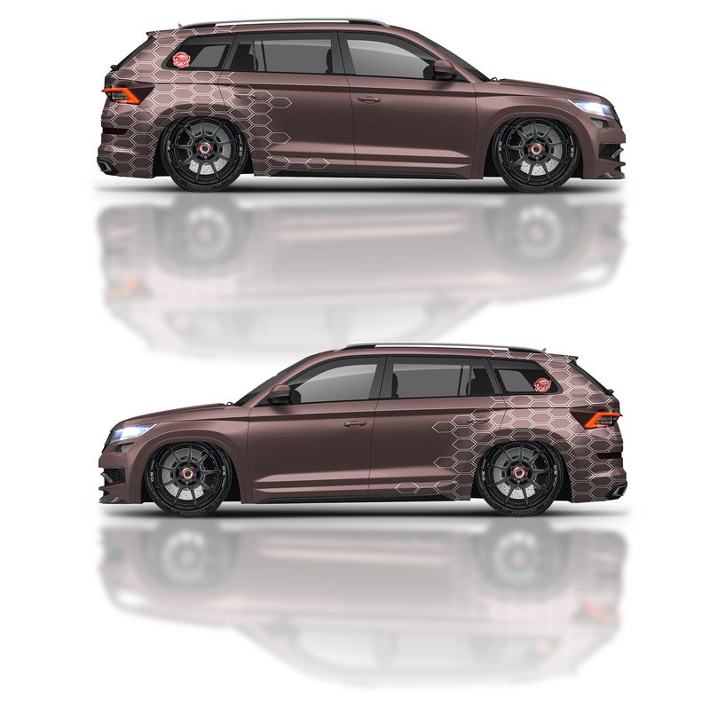 Aufkleber Waben Dekor Set  S-D-1