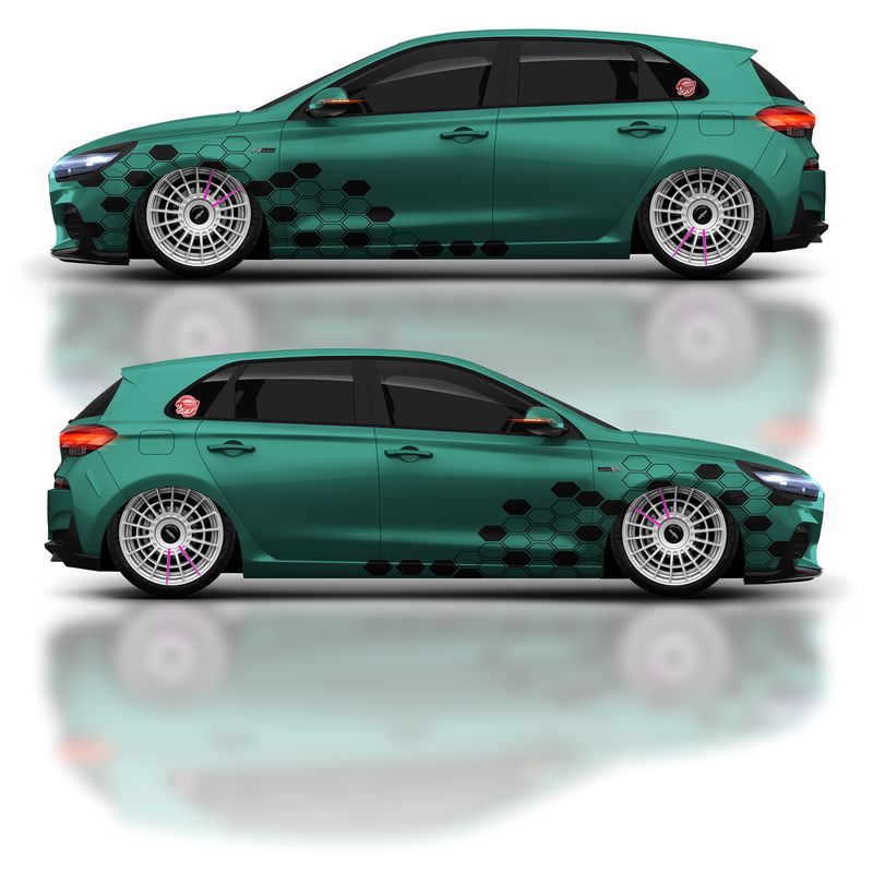 Aufkleber Waben Mix Dekor Set  S-D-2