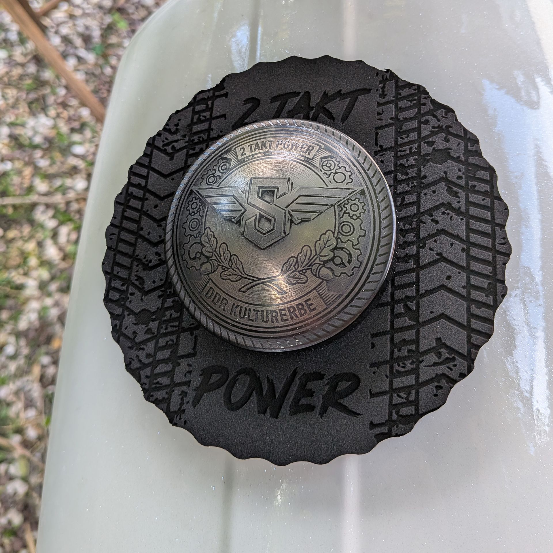 Tankschutzring aus Moosgummi mit Gravur 2Takt Power