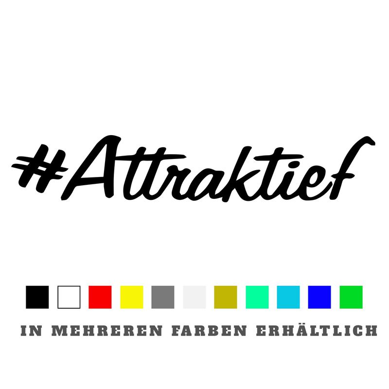 Aufkleber #Attraktief